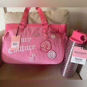 Beautiful JUICY COUTURE cherry Blossom Juicy Girls Rule Tote Free Water...